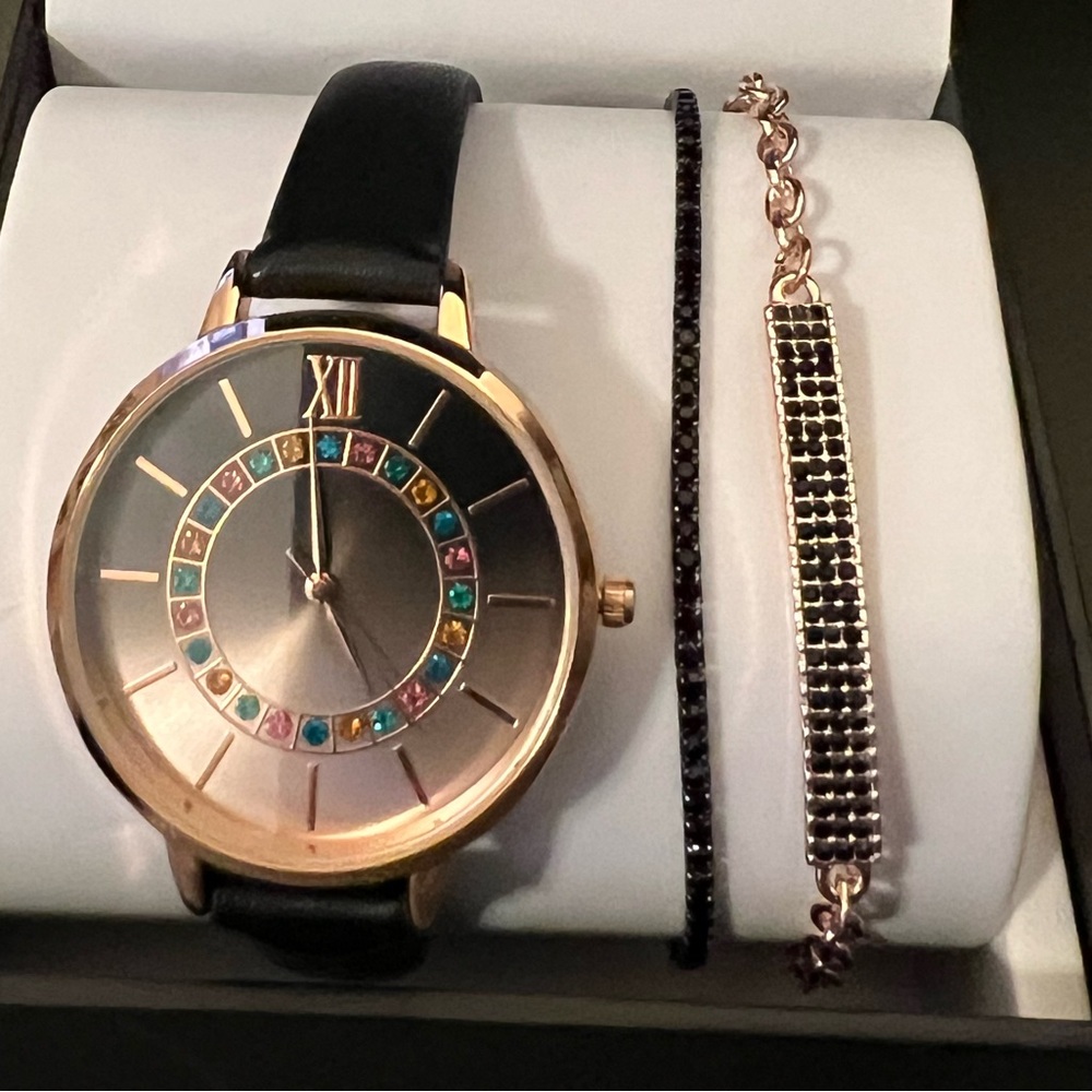 INC Gold tone watch set